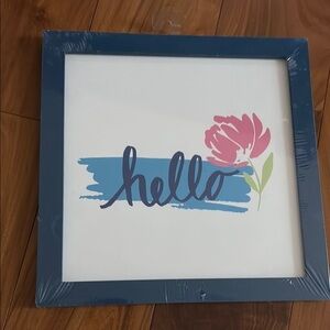 Framed 'Hello' Wall Art